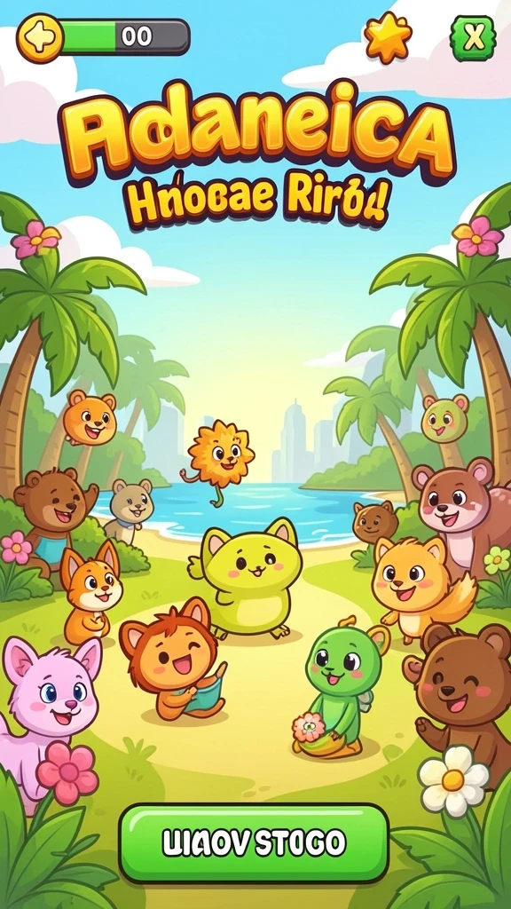 Tampilan awal permainan dengan grafis menarik.