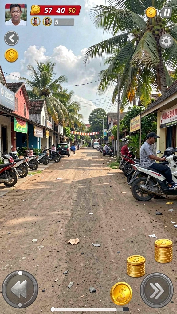 Screenshot menunjukkan tampilan antarmuka utama aplikasi ACEPARTY.