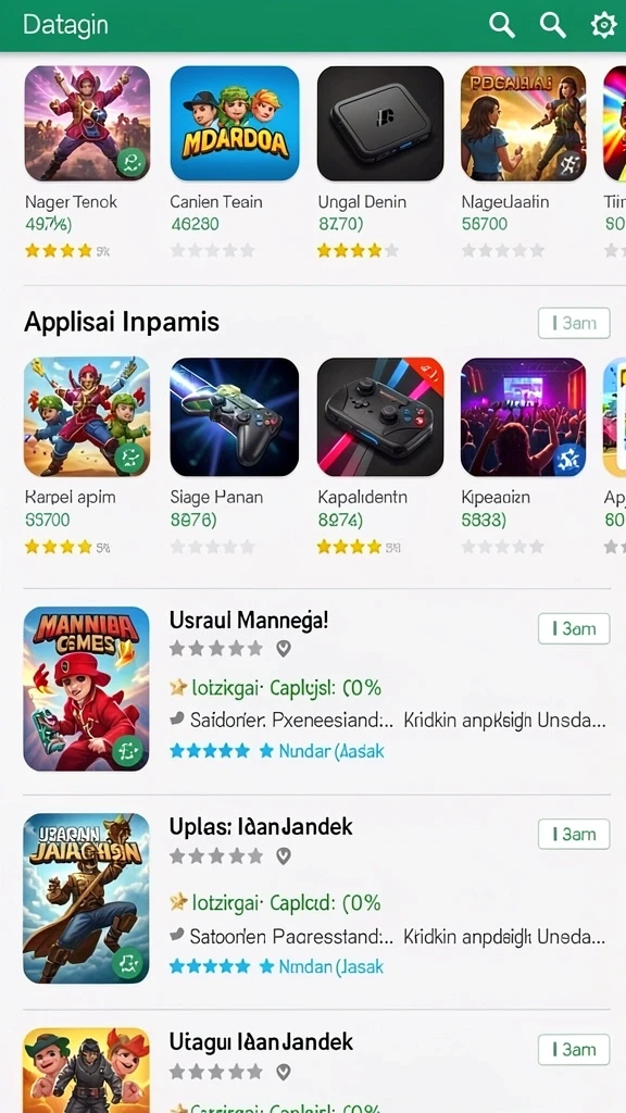 Beragam pilihan permainan kasino populer.