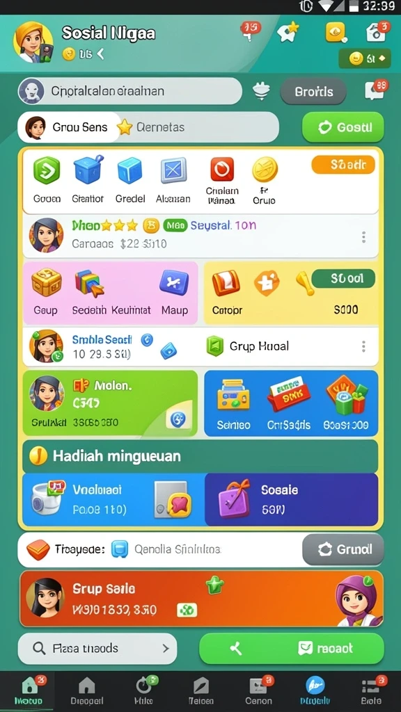Tampilan antarmuka yang menarik dan user-friendly.