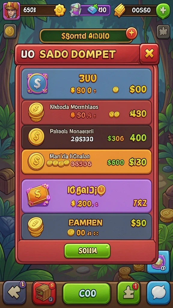 Menu pencarian level yang mudah dinavigasi.