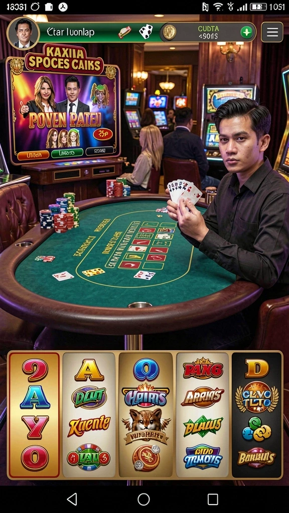 Tampilan awal permainan J200M yang menarik.