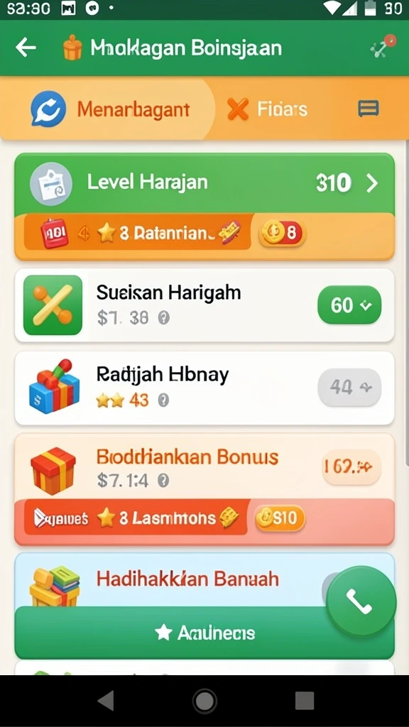 Screenshot menunjukkan misi harian yang menantang.