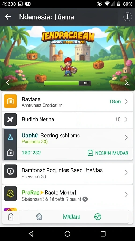 Tampilan awal aplikasi KOITOTO yang menarik.