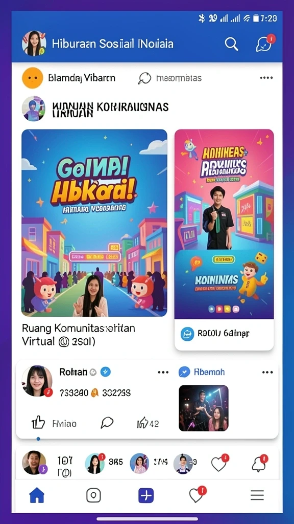 Layar utama aplikasi dengan pilihan mode permainan.