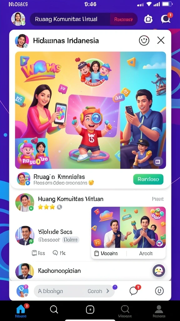 Menu navigasi yang mudah digunakan di aplikasi.