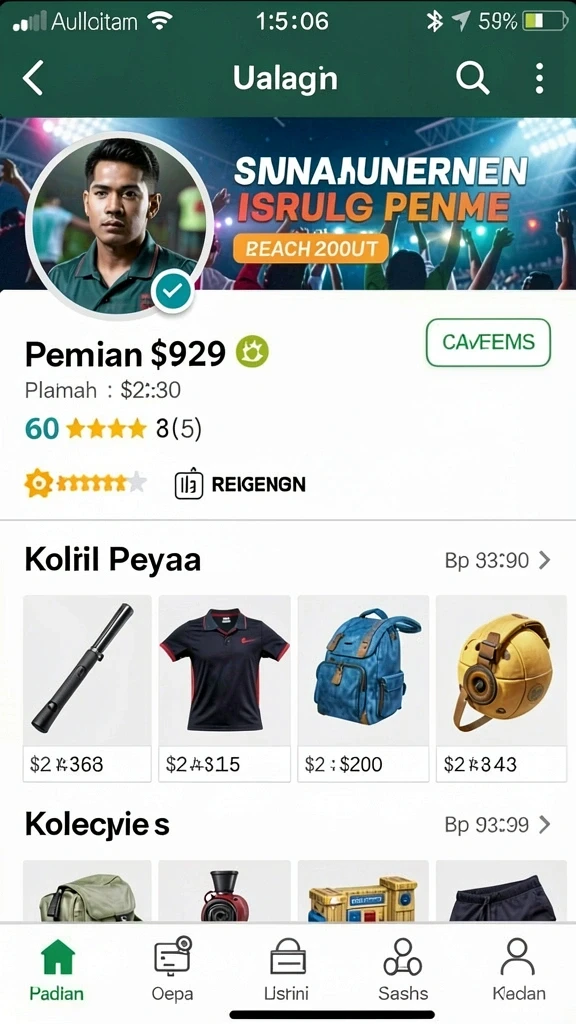 Karakter Viking yang penuh gaya dan detail.