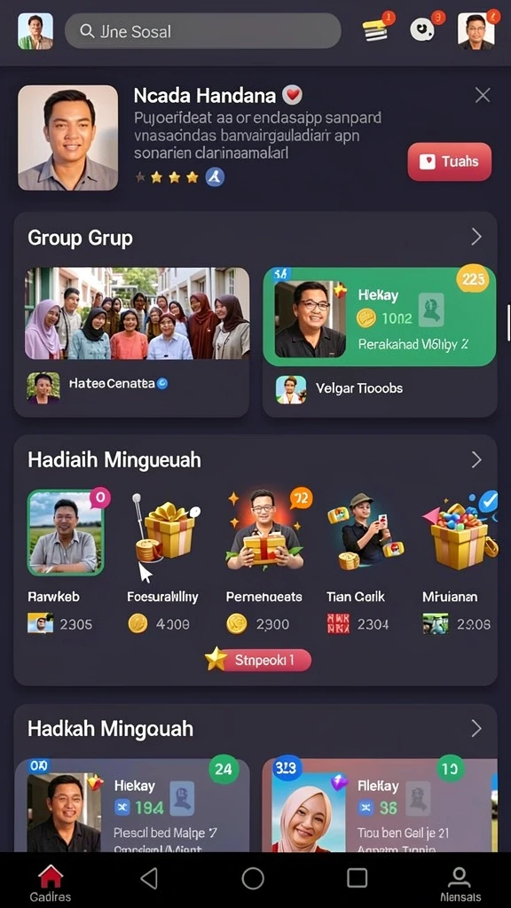 Tampilan antarmuka yang user-friendly dan menarik.