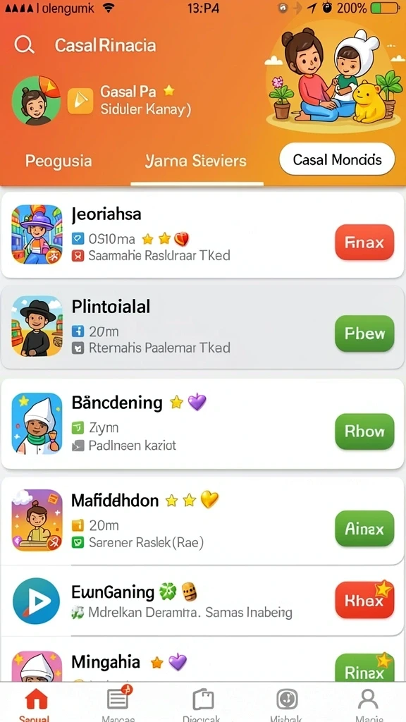 Tangkapan layar yang menunjukkan antarmuka pengguna yang menarik.